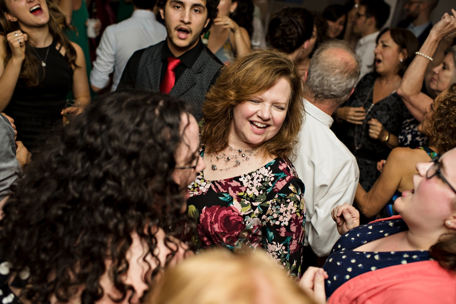 People dancing at a wedding in Philadelphia.